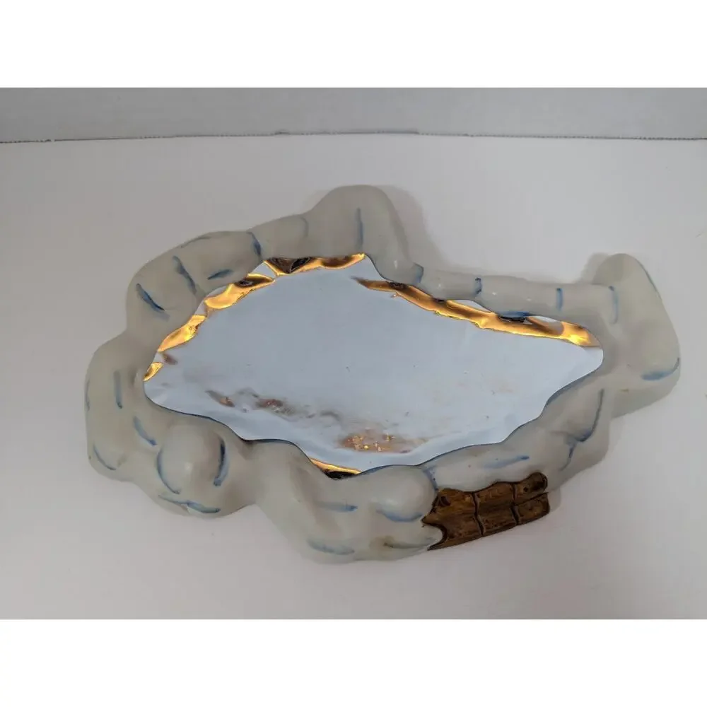 CHRISTMAS BEARS SKATING PARTY TEA LIGHT BY JASCO #107 ORIGINAL BOX HAND PAINTED